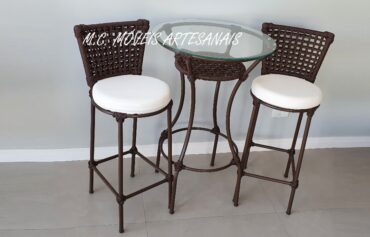 conjunto mesa bistro corda nautica